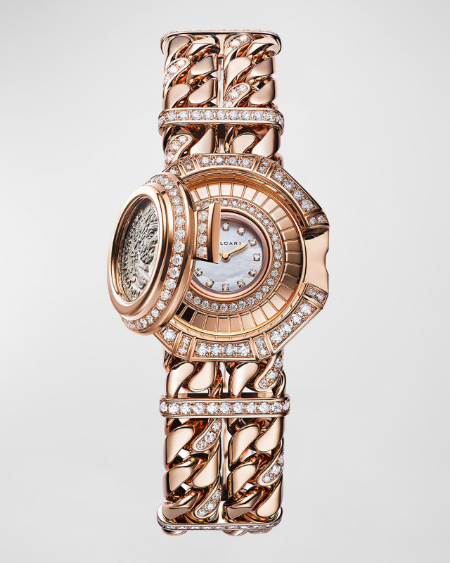 Monete Catene 18K Rose Gold High Jewelry Secret Watch with Diamonds
